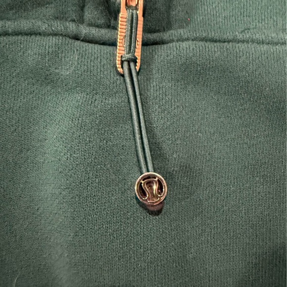 Lululemon 1/2 Zip Scuba Funnel Neck STORM TEAL M/L Gold Zipper - Picture 5 of 6